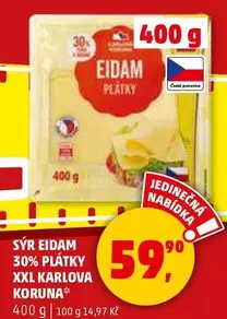 SÝR EIDAM 30% PLÁTKY