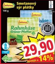 Smetanový sýr plátky