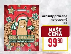 Arašídy pražené neloupané