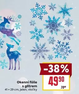 Okenní fólie s glitrem