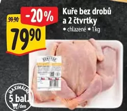 Kuře bez drobů a 2 čtvrtky