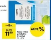 Mléko polotučné trvanlivé