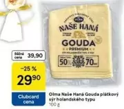 Naše Haná Gouda plátkový sýr holandského typu