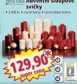 Super - Adventní sloupové svíčky