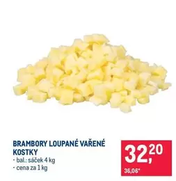 BRAMBORY LOUPANÉ VAŘENÉ KOSTKY