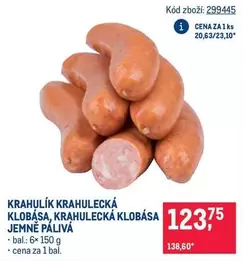 KRAHULÍK KRAHULECKÁ KLOBÁSA, KRAHULECKÁ KLOBÁSA