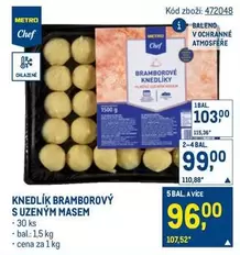 KNEDLÍK BRAMBOROVÝ S UZENÝM MASEM