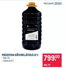 MEDOVINA KŘIVOKLÁTSKÁ 12%