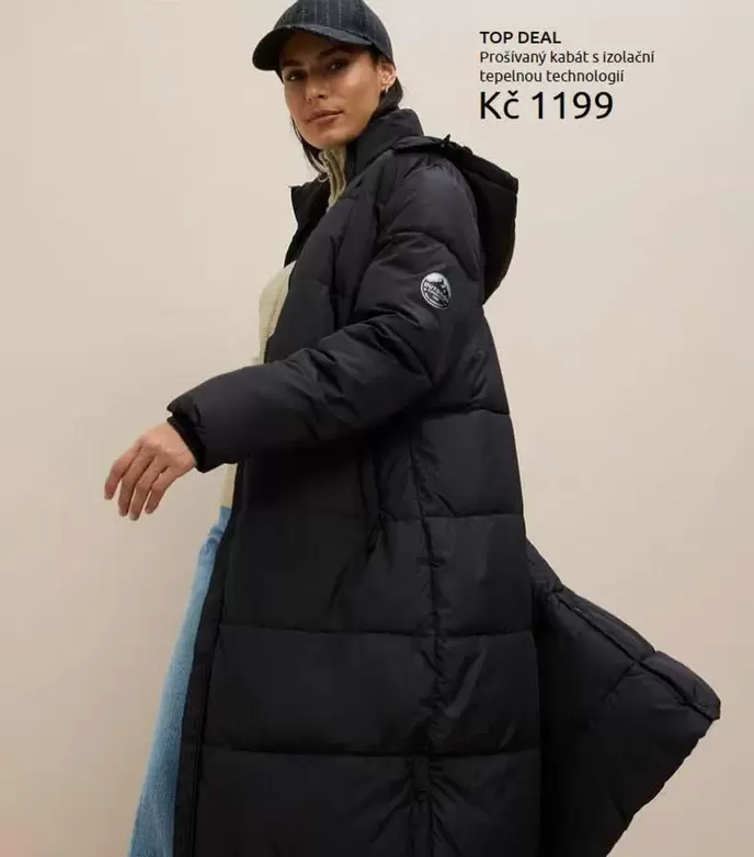 Prošívaný kabát s izolační tepelnou technologií