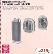 Teplovzdušné ventilátory a keramická topidla řady SFH