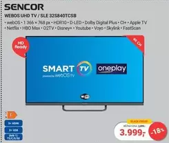 Sencor - WEBOS UHD TV/SLE 32S840TCSB
