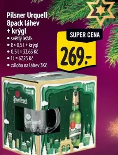 Pilsner Urquell - 8pack láhev + krýgl