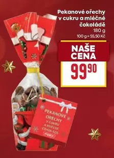 Pekanové ořechy v cukru a mléčné čokoládě