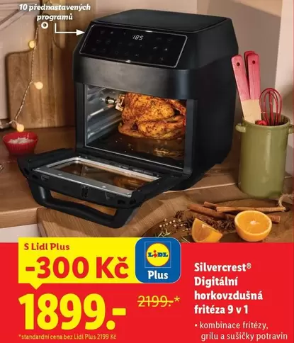Plus - Digitální horkovzdušná fritéza 9 v 1