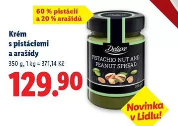 Krém s pistáciemi a arašídy