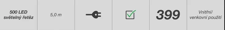 500 LED světelný řetěz