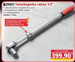 Teleskopická ráčna 1/2"
