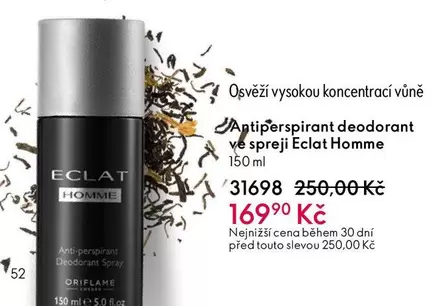 Antiperspirant deodorant ve spreji Eclat Homme