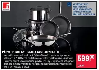 PÁNVE, RENDLÍKY, HRNCE A KASTROLY HI-TECH