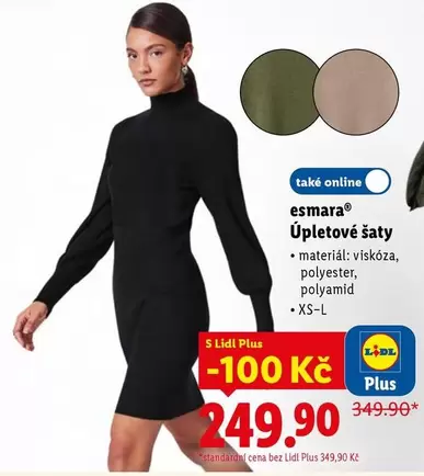 Plus - Úpletové šaty