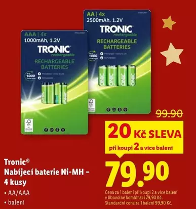 Nabíjecí baterie Ni-MH - 4 kusy