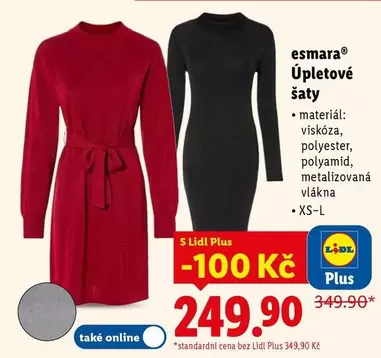 Plus - Úpletové šaty