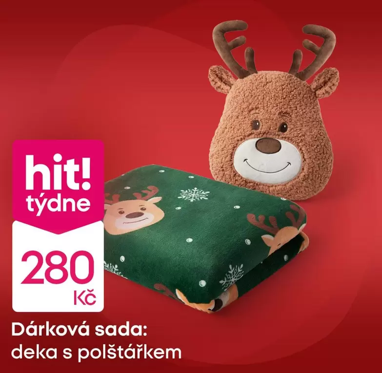 Dárková sada: deka s polštářkem