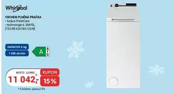 VRCHEM PLNENÁ PRAČKA TDLRB 626185 CS/N