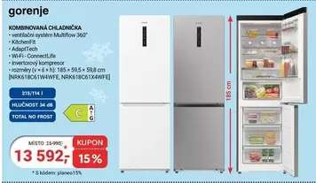 KOMBINOVANÁ CHLADNIČKA NRKS180STWWFE, NRKS180SXWFE