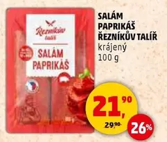 SALÁM PAPRIKÁŠ ŘEZNÍKŮV TALÍŘ