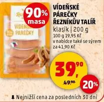 VÍDEŇSKÉ PÁREČKY ŘEZNÍKŮV TALÍŘ