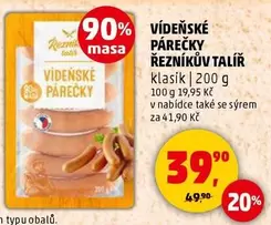 VÍDEŇSKÉ PÁREČKY ŘEZNÍKŮV TALÍŘ