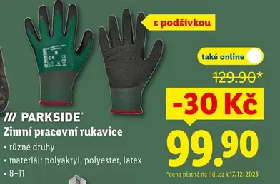 Zimní pracovní rukavice