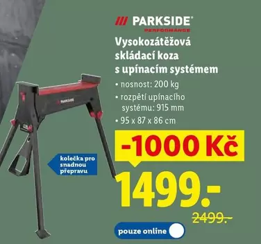 Vysokozátěžová skládací koza s upínacím systémem