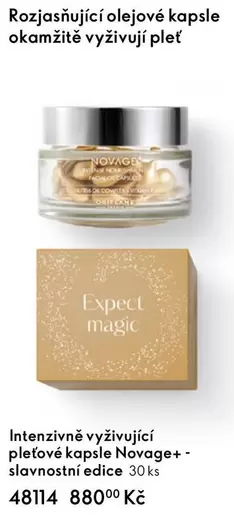 pleťové kapsle Novage+ - slavnostní edice 30 ks