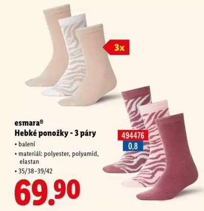 Hebké ponožky - 3 páry