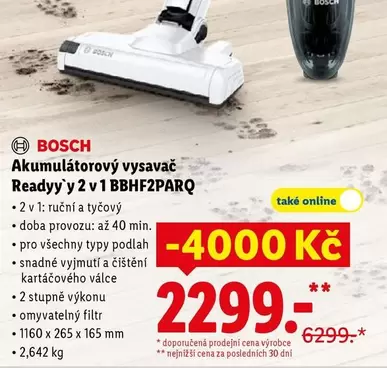 Bosch - Readyy'y 2 v 1 BBHF2PARQ