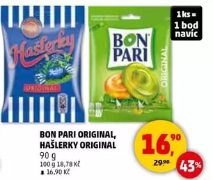 BON PARI ORIGINAL, HAŠLERKY ORIGINAL