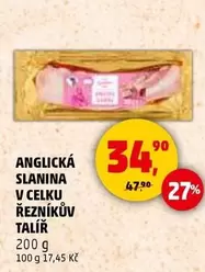 ANGLICKÁ SLANINA V CELKU ŘEZNÍKŮV TALÍŘ