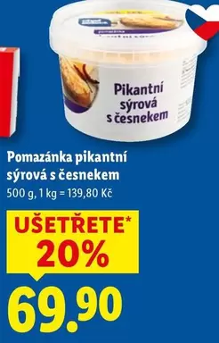 Pomazánka pikantní sýrová s česnekem