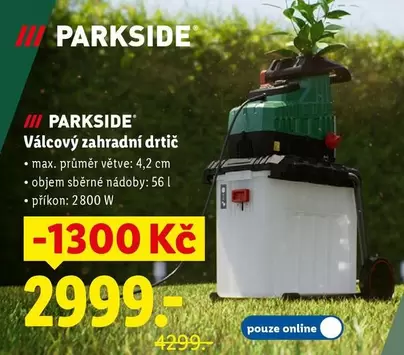 Válcový zahradní drtič