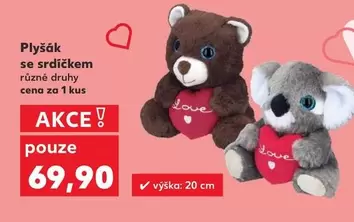 Plyšák se srdíčkem