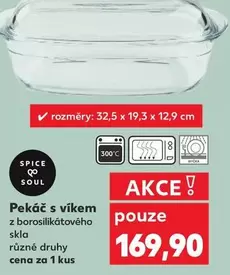 Pekáč s víkem z borosilikátového skla