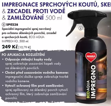 IMPREGNACE SPRCHOVÝCH KOUTŮ, SKE & ZRCADEL PROTI VODĚ & ZAMLŽOVÁNÍ SP0238