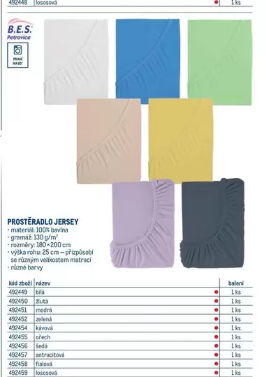 Jersey - PROSTĚRADLO JERSEY