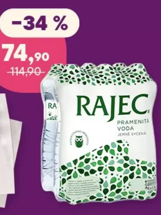 Pramenitá voda jemne sýtená