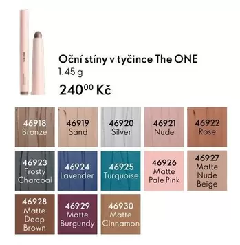 Pink - Oční stíny v tyčince The ONE