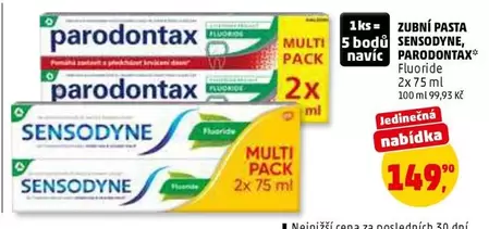 ZUBNÍ PASTA SENSODYNE, PARODONTAX