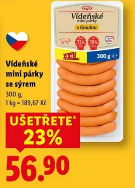 Piko - Vídeňské mini párky se sýrem