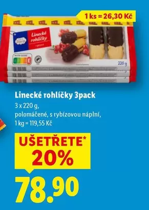 Linecké rohlíčky 3pack